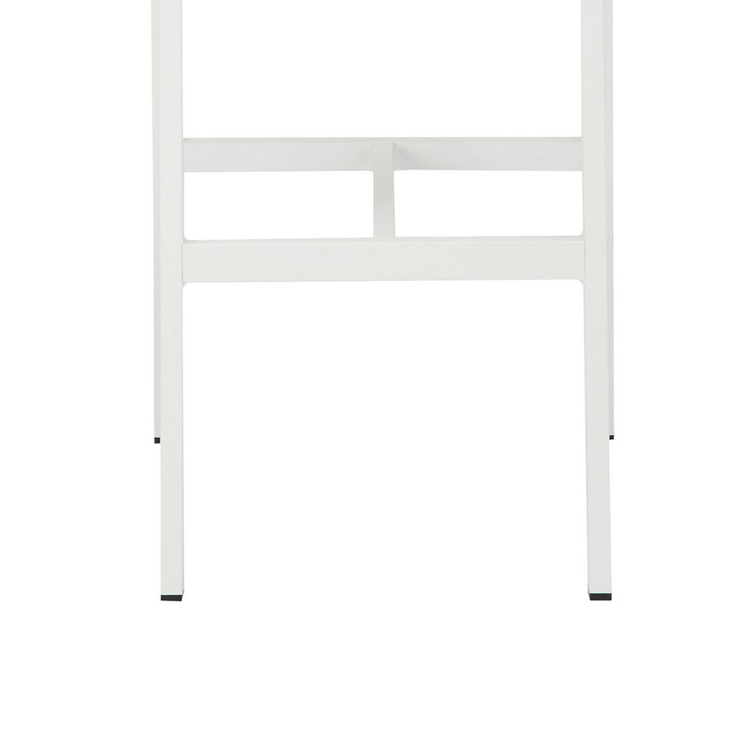 Back. Manhattan Lane - Kylo 18 Inch Set of 4 Bar Height Side Chairs,  Aluminum Metal Frames - White.