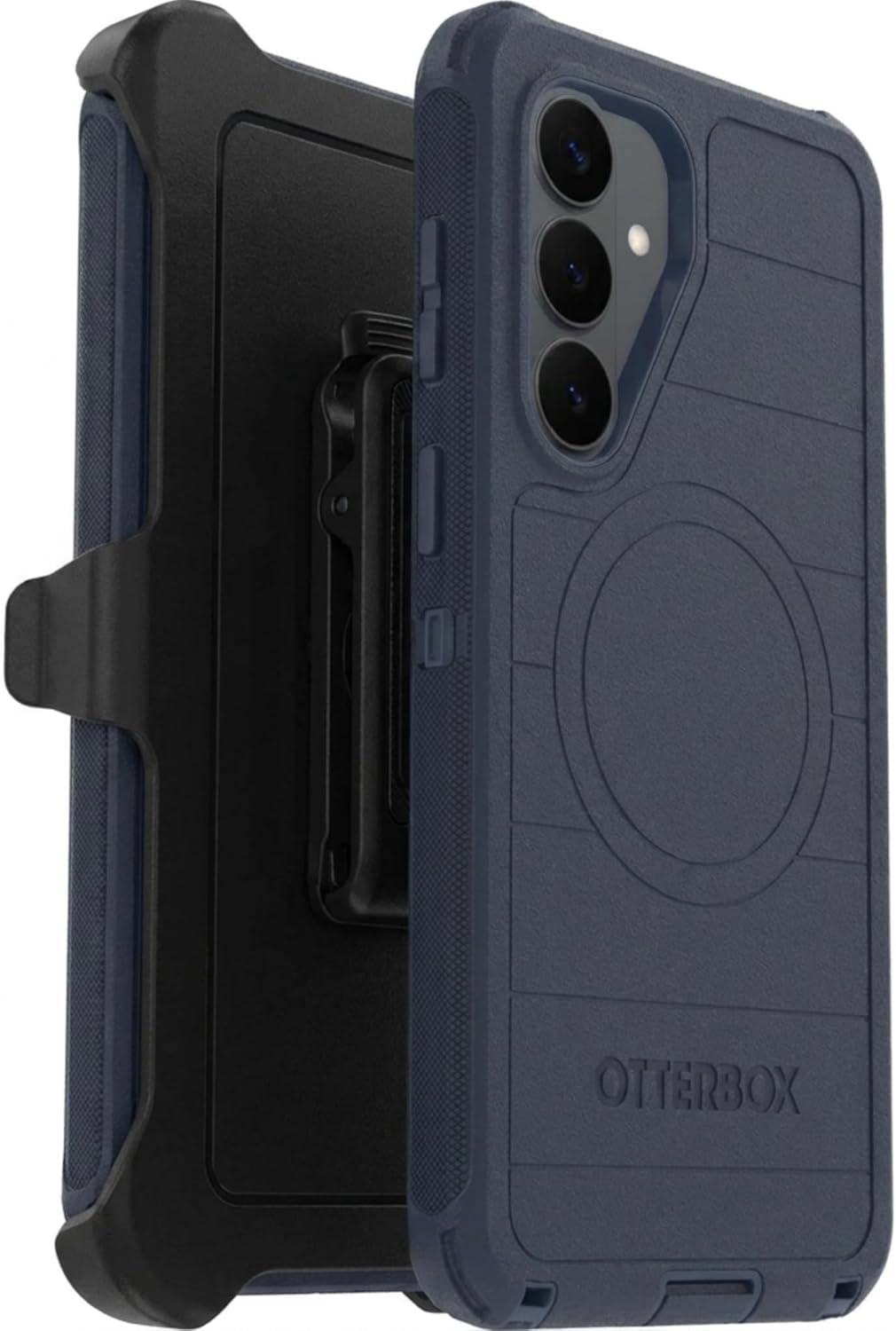 Front. OtterBox - OtterBox Galaxy S26+ (Only) - Defender Series Case - Holster Clip Included - Rugged & Durable - with Port Protection - Blue Sentiment.