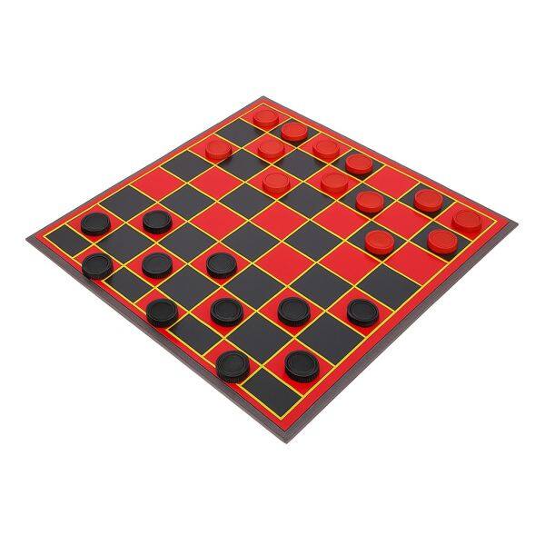 Left. Amber Sporting Goods - Checkers Plus 5-in-1 Game Set, Traditional Checkers & 5 Other Board Games - Multicolor.