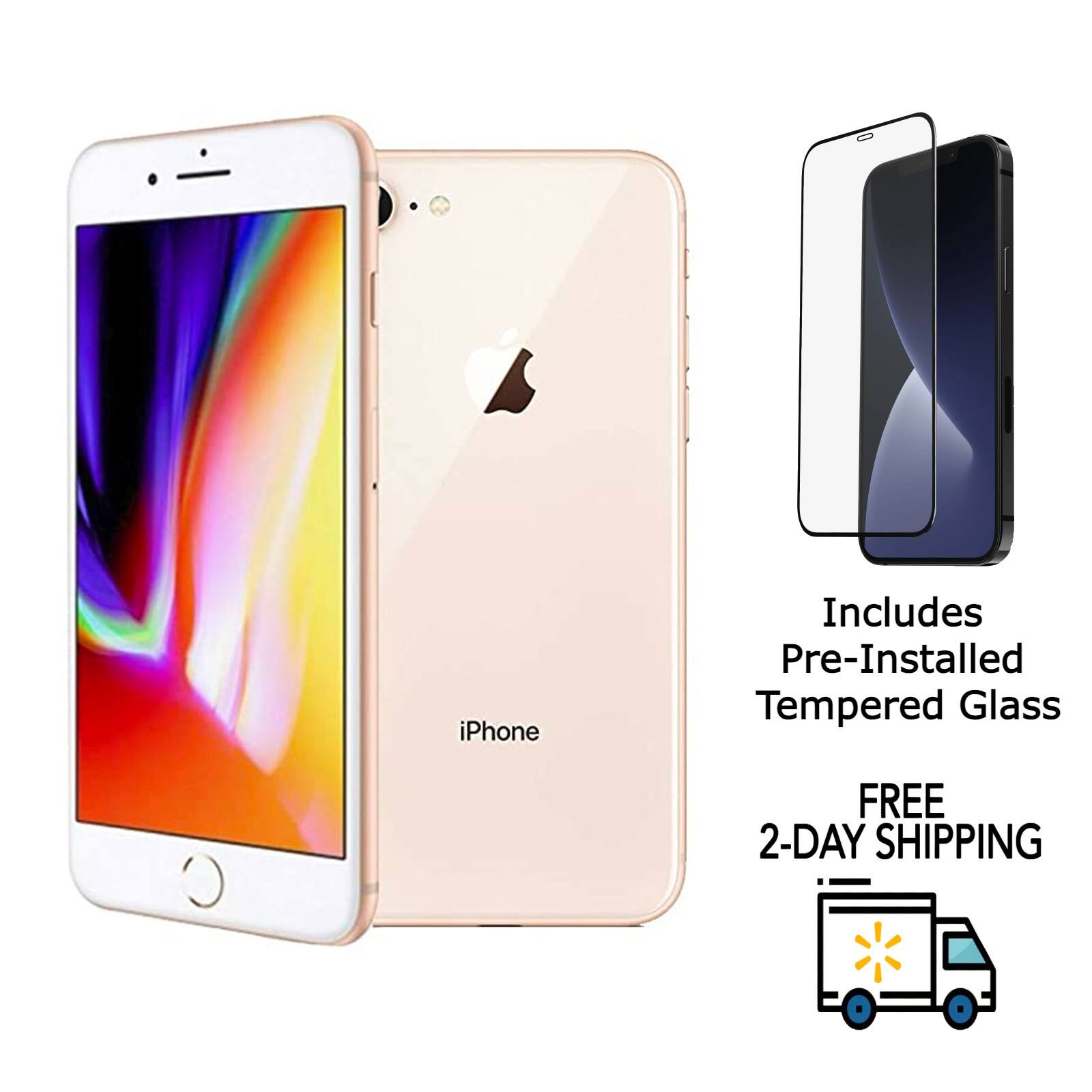iPhone Includes Pre-Installed Tempered Glass  
FREE 2-DAY SHIPPING