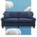 Angle Zoom. Serta - Copenhagen 78" Sofa - Navy Blue.