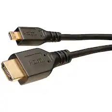Front. Tripp Lite - 1080p HDMI Male to Micro HDMI Male High-Speed Ethernet A/V Cable 6 Ft - Black.