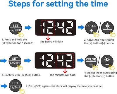 Dazzed Corner - Alarm Clock, Plug-in RGB Vibrating Alarm Clocks - Black Dazzed Corner - Alarm Clock, Plug-in RGB Vibrating Alarm Clocks - Black