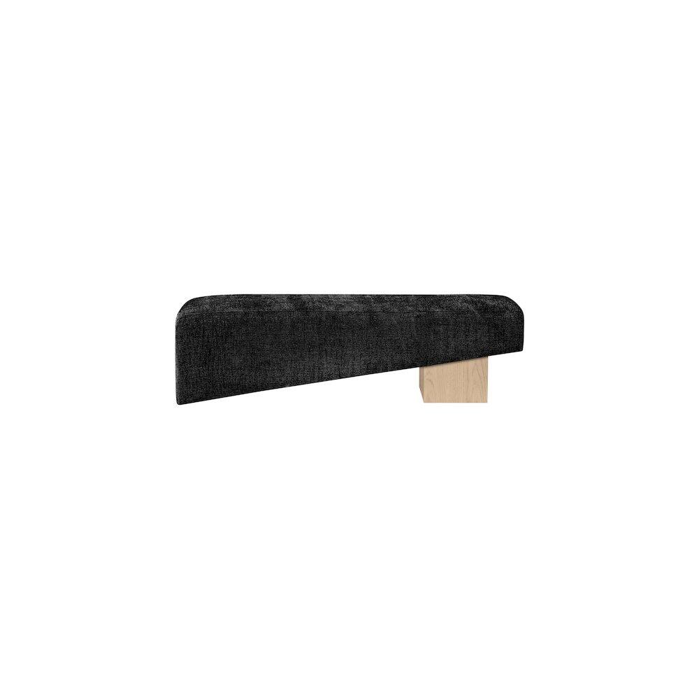 Alt View 2. Meridian Furniture - Alora Black Fabric Bench - Black.