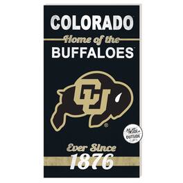 Jardine - Colorado Buffaloes 11'' x 20'' Home Of The Sign - Black