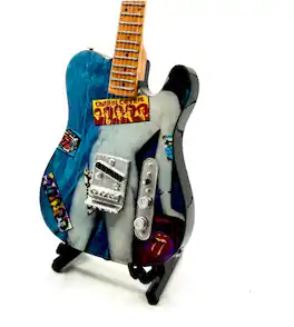 PopMarket - The Rolling Stones - The Mini Axe - Rolling Stones - Undercover - Mini Guitar Replica Collectible - COLLECTIBLES - Multicolor