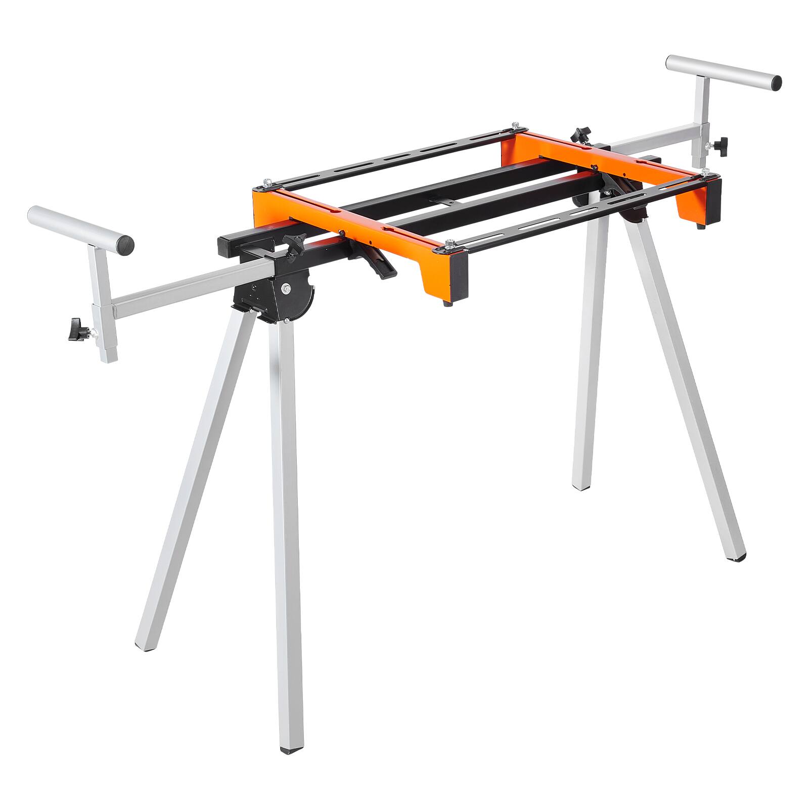 Alt View 5. VEVOR - Miter Saw Stand, 300lbs Load Capacity Steel Collapsible Stand for Miter Saw with One-piece Mounting Brackets Clamps - Silver;Black;Orange.