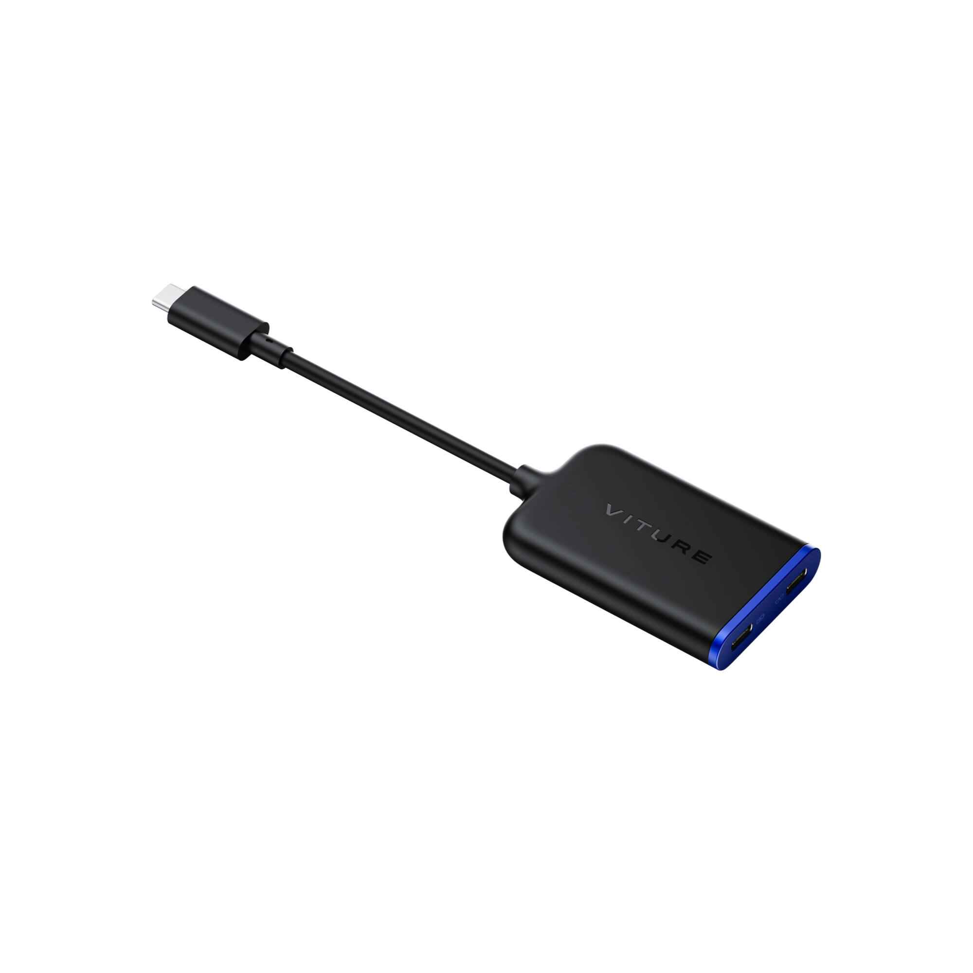 Alt View 8. VITURE - USB-C XR Charging Adapter Ultra - Multi-Screen, 3DoF, Spatial 3D, VR Video, iPhone/Switch, Charge in Use - Black.