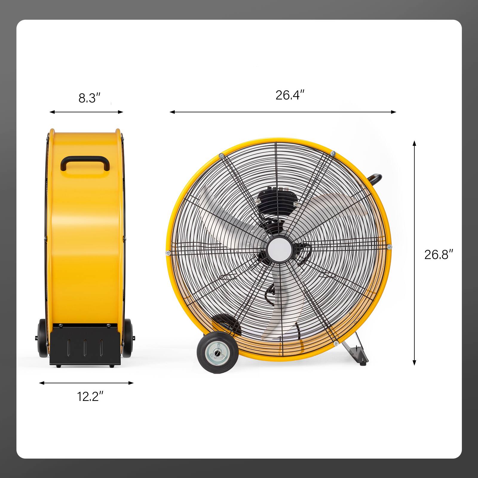 8.3" 26.4" 26.8" 12.2"