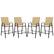 Front. Gymax - Gymax 4PCS Outdoor Bar Stools 29'' Fabric Bar Height Stools w/ Armrests & Footrest Beige - Beige.