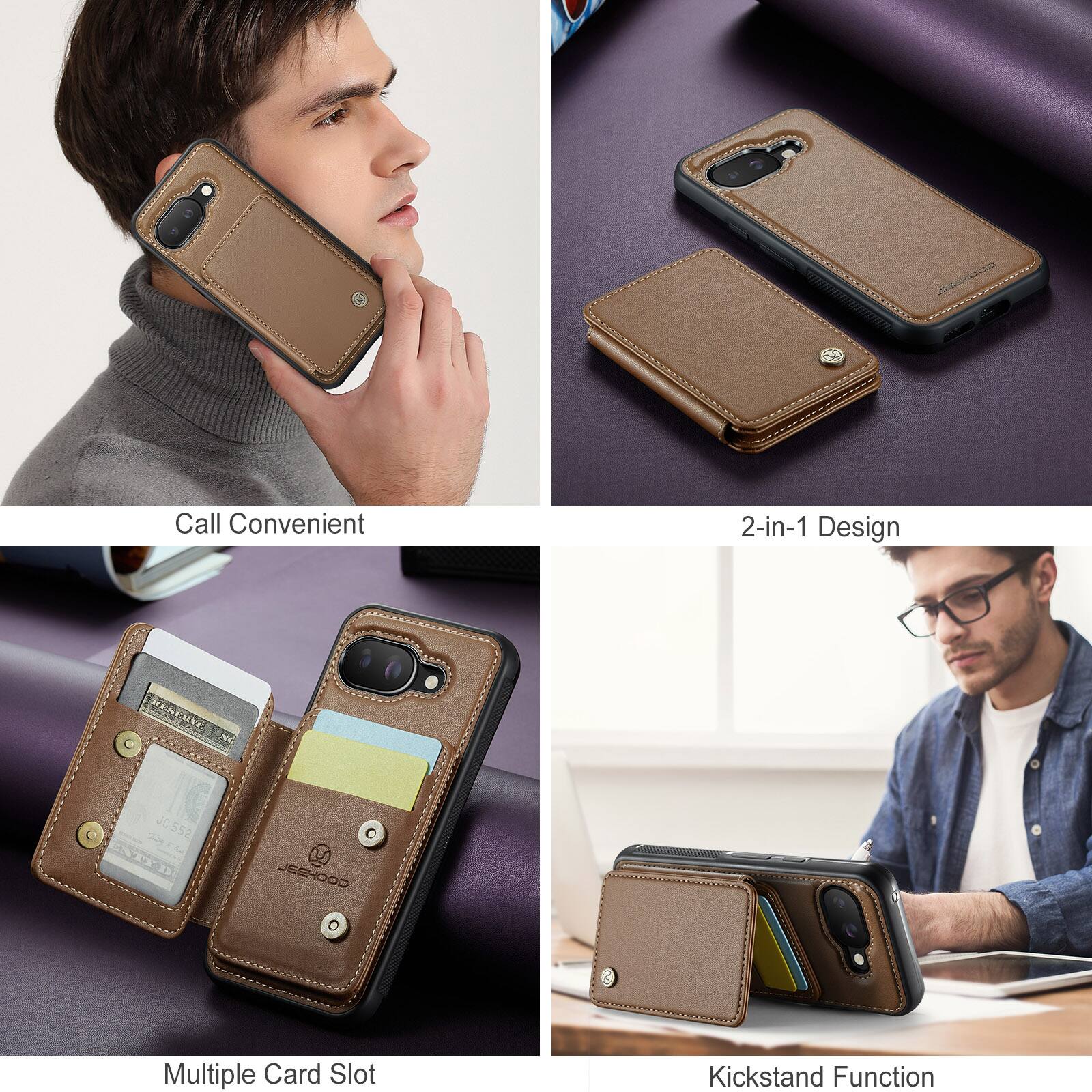 Call Convenient  
2-in-1 Design  
Multiple Card Slot  
Kickstand Function
