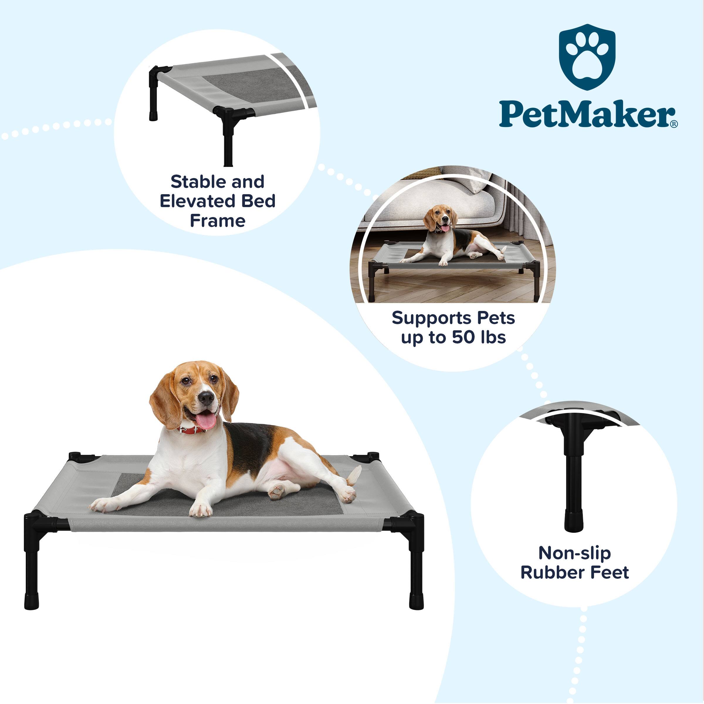 PetMaker Stable and Elevated Bed Frame Supports Pets up to 50 lbs Non-slip Rubber Feet