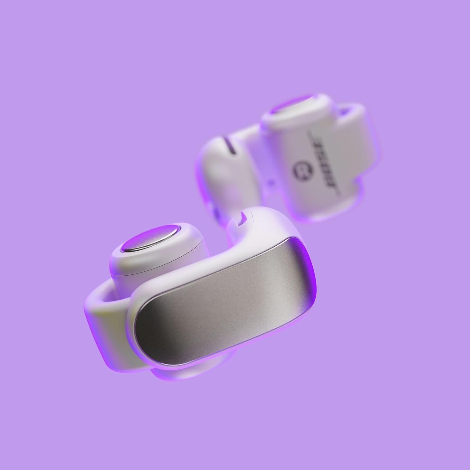 Back. Bose - Bose Ultra Open Earbuds Bundle with Fast Charger -Water Resistant, Up to 48 Hrs of Playtime, (White Smoke) - White Smoke.