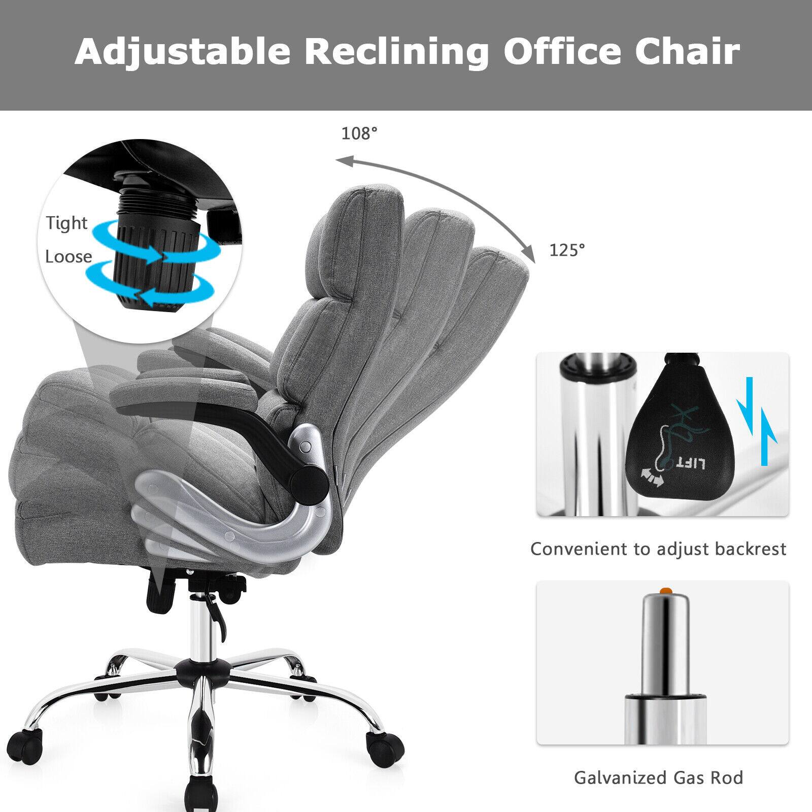 Adjustable Reclining Office Chair

- Tight Loose
- 108°
- 125°
- Convenient to adjust backrest
- Galvanized Gas Rod