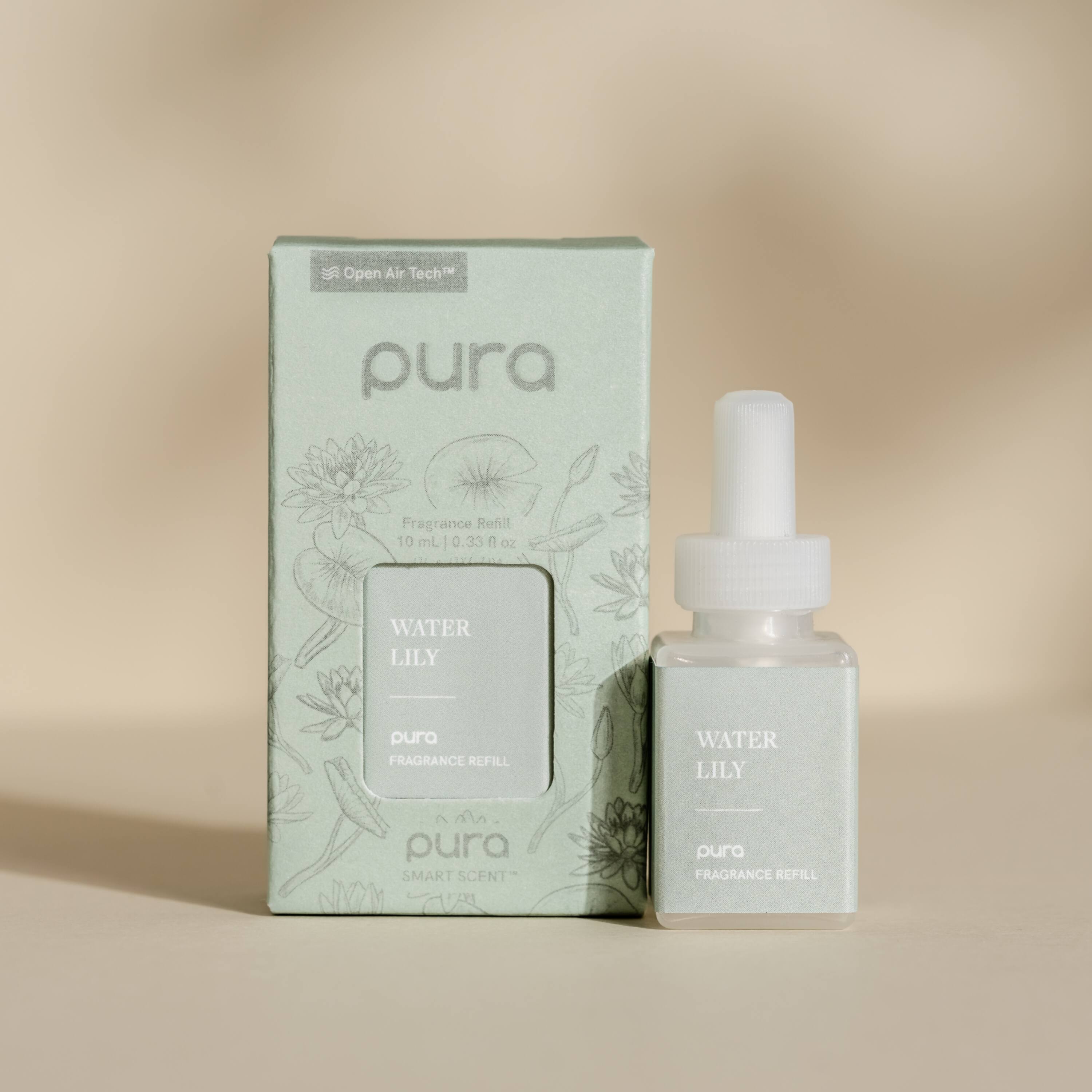 Open Air Tech pura Fragrance Refill 10 mL I 0 33 i oz WATER LILY pura FRAGRANCE REFILL WATER LILY pura SMART SCENT pura FRAGRANCE REFILL