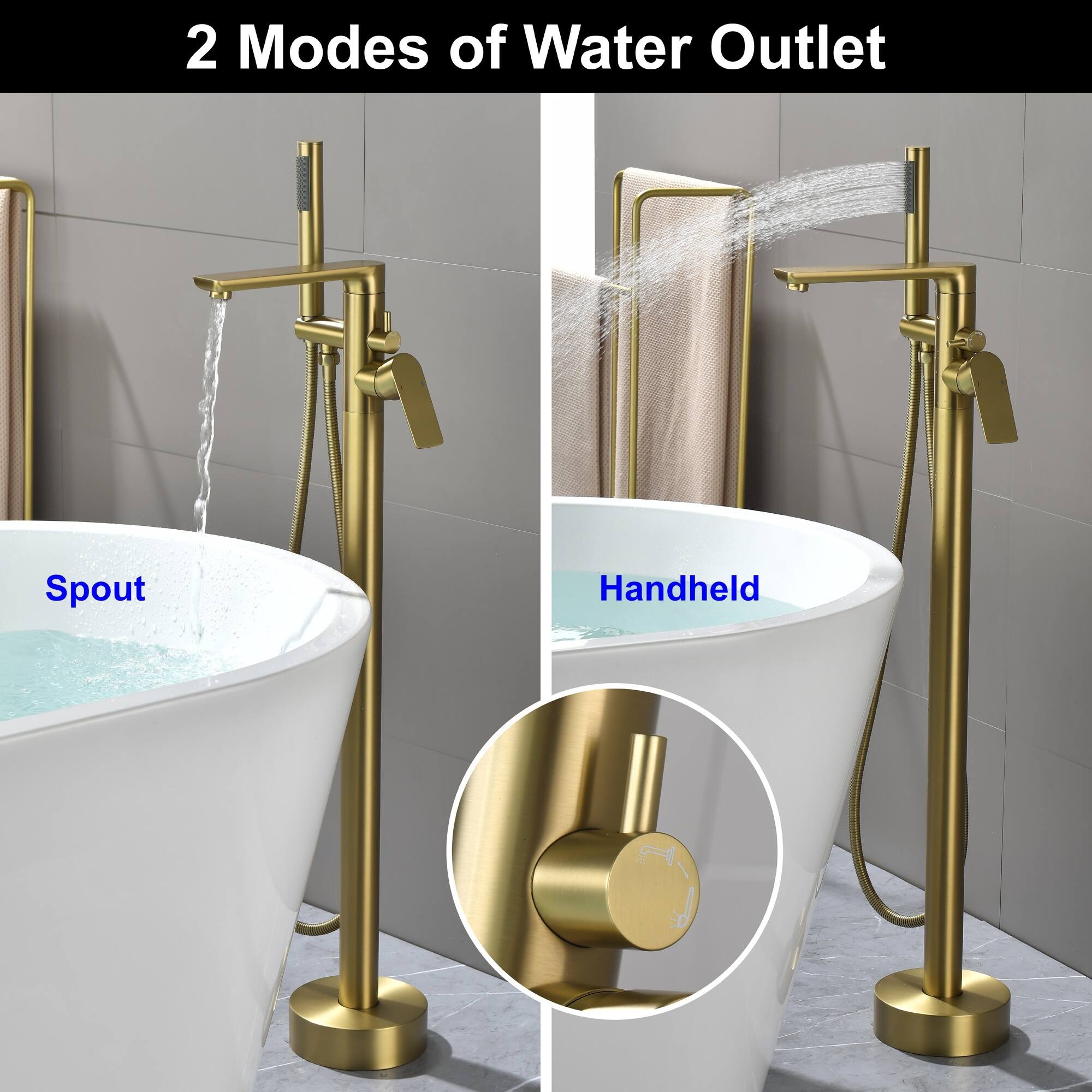 2 Modes of Water Outlet

Spout

Handheld