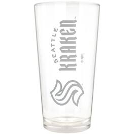 Great American Products - Seattle Kraken Etched 16oz. Vertical Rally Cry Pint Glass - Multicolor