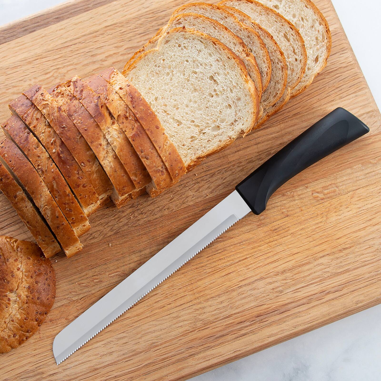 Alt View 3. Rada - Cutlery 8-Inch Bread Knife Serrated Stainless Blade Anthem Wave Handle - Black.