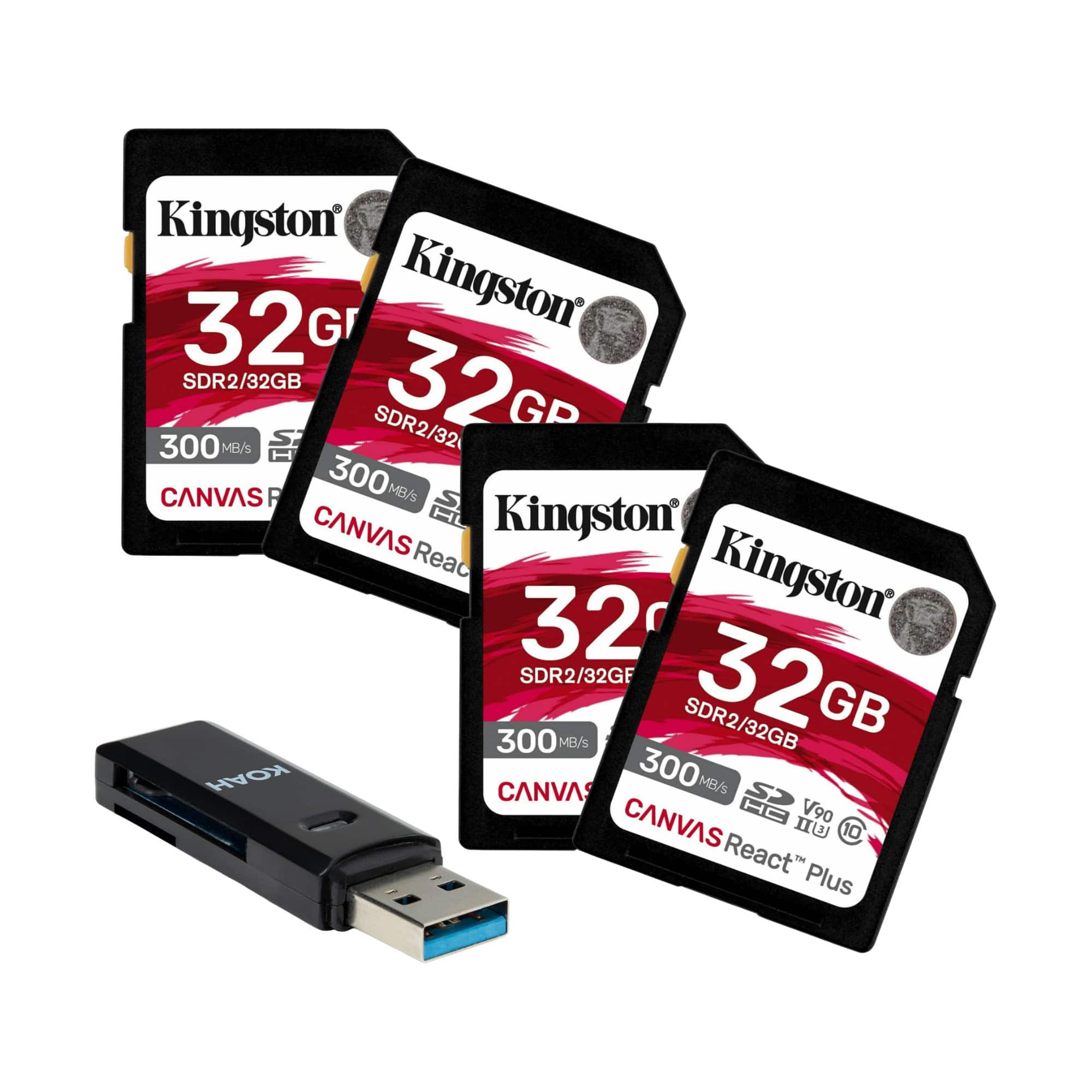 Kingston - Canvas React Plus 32GB U3 V90 SD Memory Card with Card Reader Bundle price history on PriceWatchPro