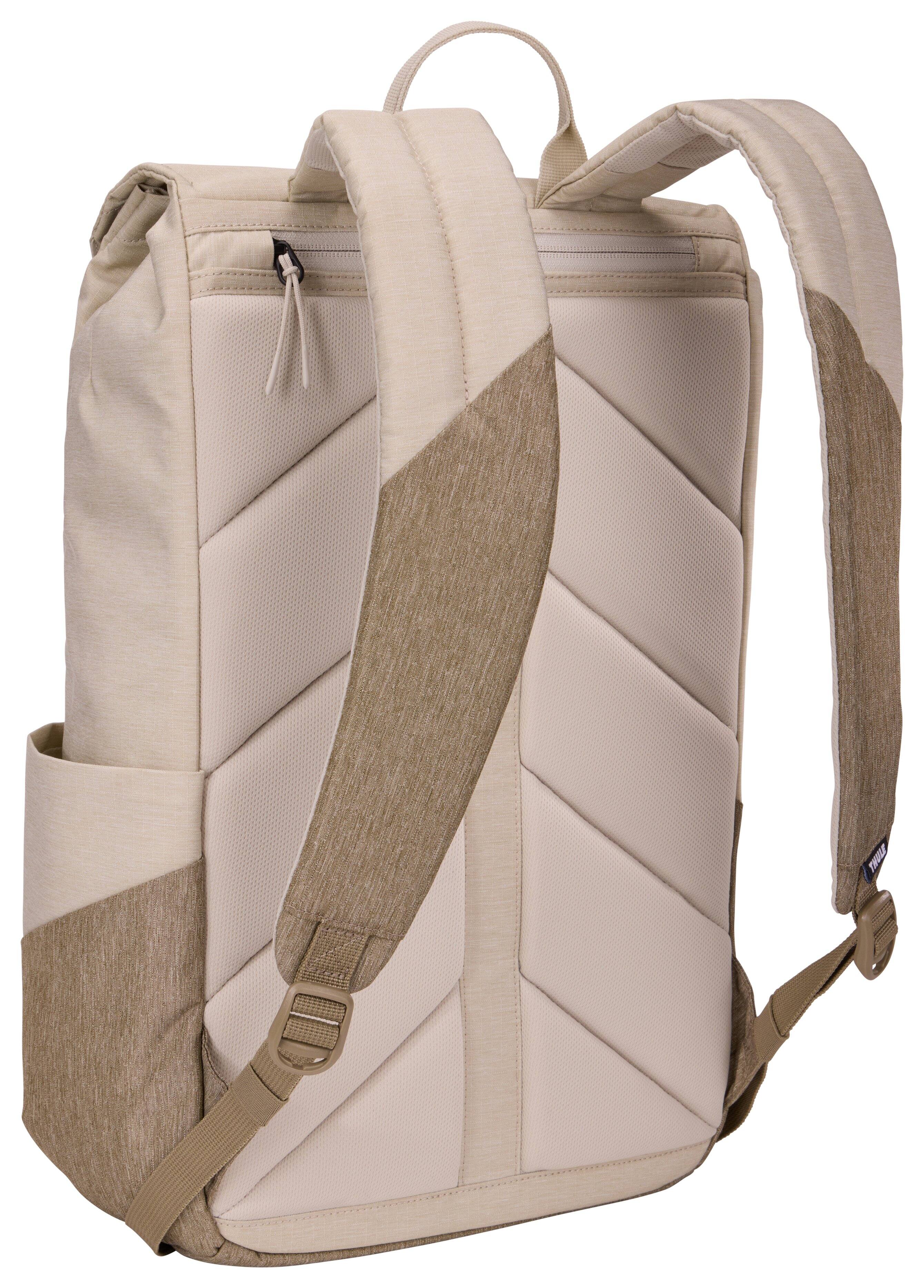 Back. Thule - Lithos Backpack 16L - PELICAN GRAY/FADED KHAKI.