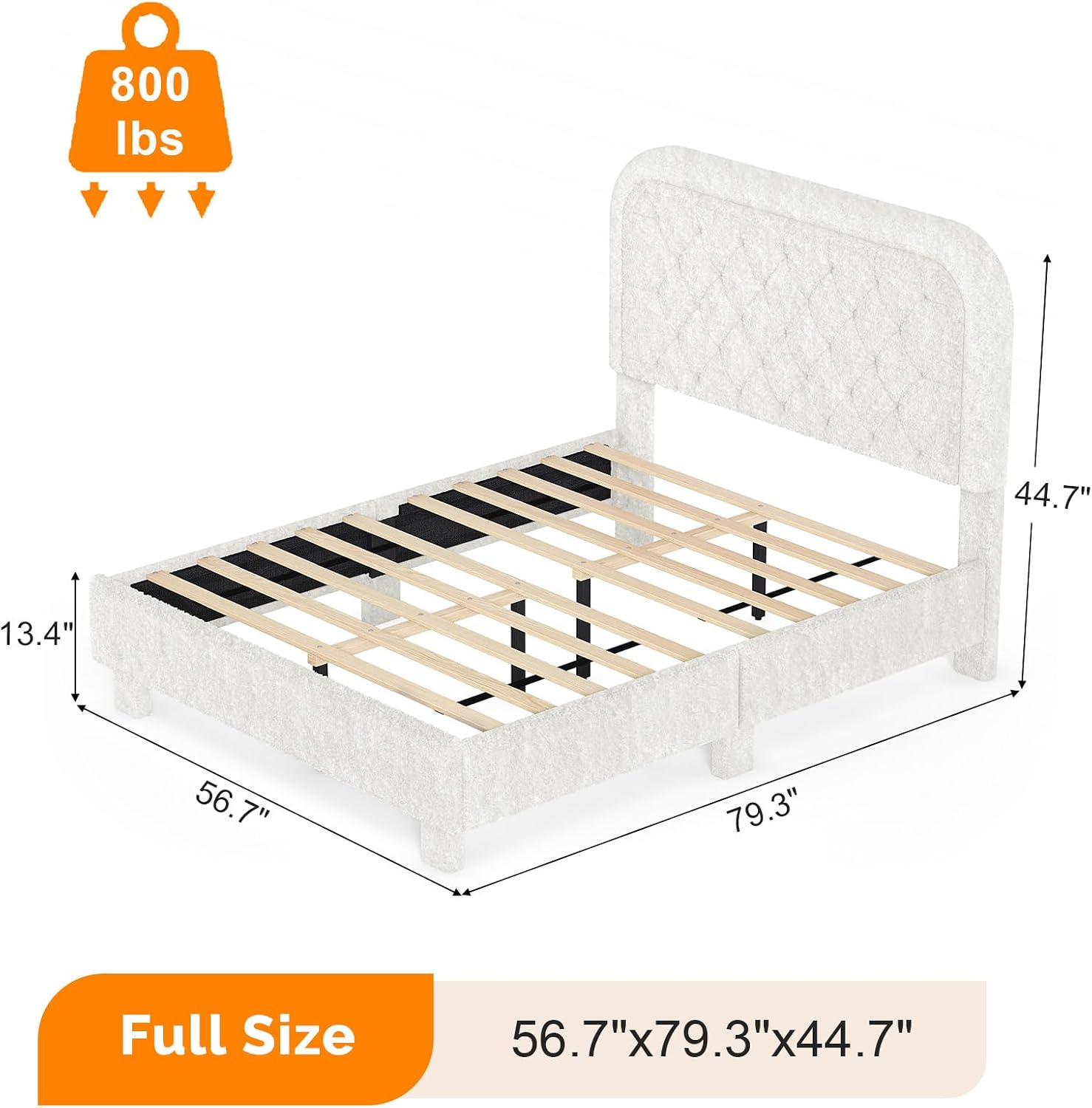 800 lbs  
44.7"  
13.4"  
56.7"  
79.3"  
Full Size  
56.7"x79.3"x44.7"