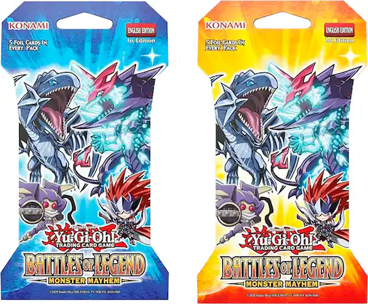 Konami 5 foil cards in every pack English edition Ist edition Konami 5 foil cards in every pack English edition Est edition Yu-Gi-Oh! Trading Card Game Battles of Legend Monster Mayhem 2020 Shueisha TV Tokyo, Konami Shonen Jump Yu-Gi-Oh! Trading Card Game Battles of Legend Monster Mayhem C2000 Shueisha IV Tokyo Konami