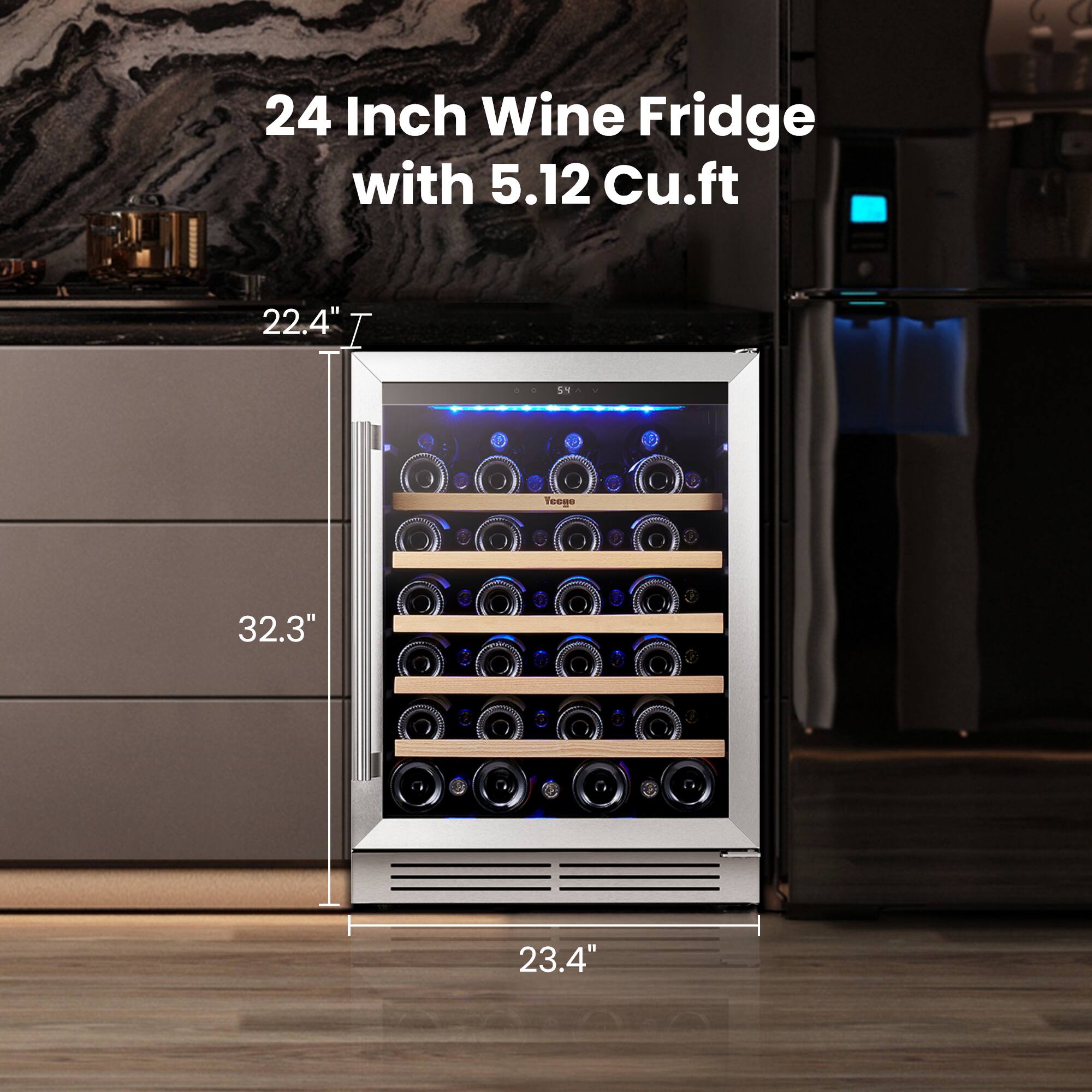 24 Inch Wine Fridge with 5.12 Cu.ft
22.4"
32.3"
23.4"