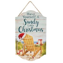 BreeBe - Sandy Little Christmas Hanging Sign - Multicolor