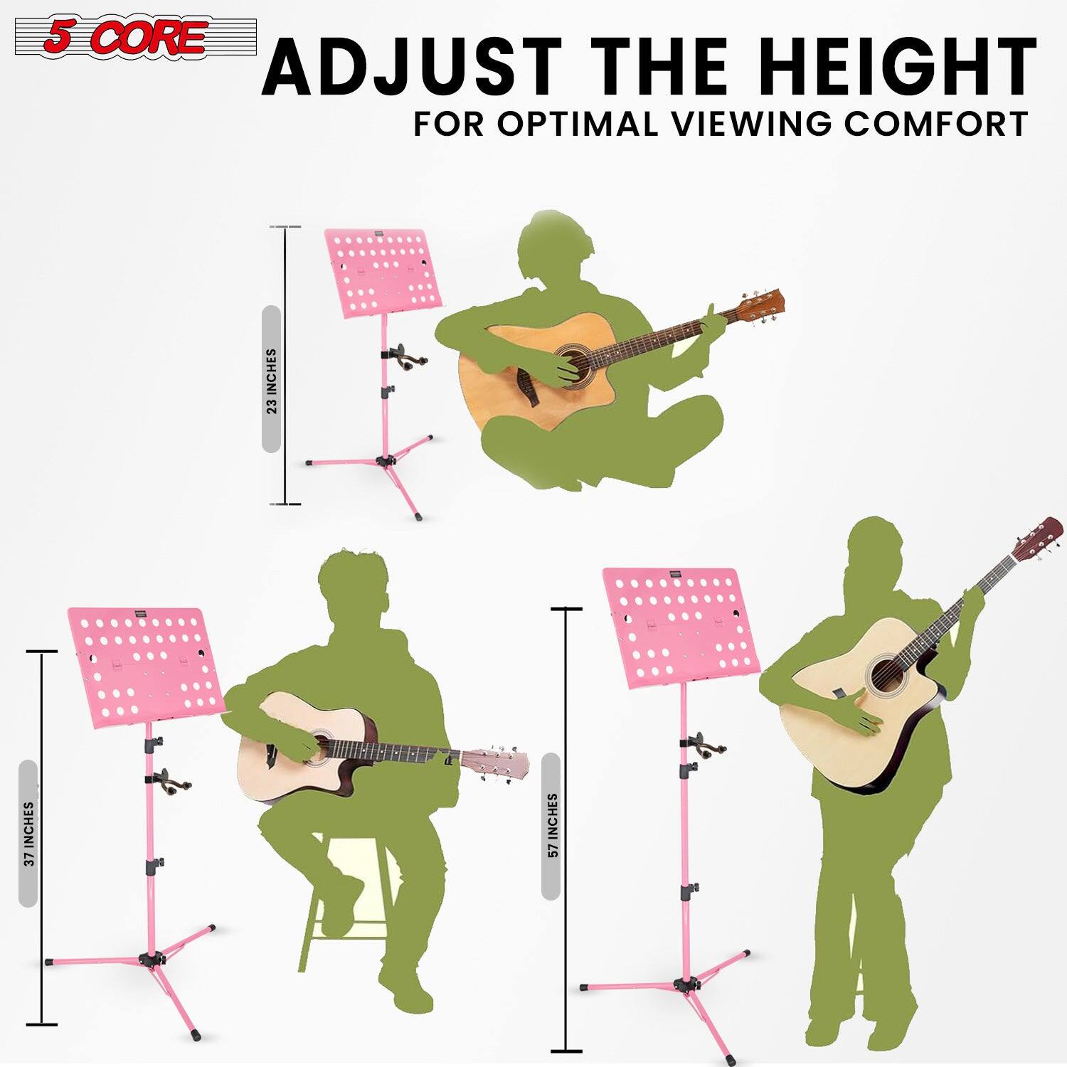 5 CORE

ADJUST THE HEIGHT FOR OPTIMAL VIEWING COMFORT

23 INCHES

37 INCHES

57 INCHES