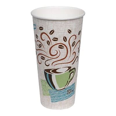 Front. Dixie - PerfecTouch Insulated Paper Hot Cups, 20 oz., 25/Pack - Coffee Haze.