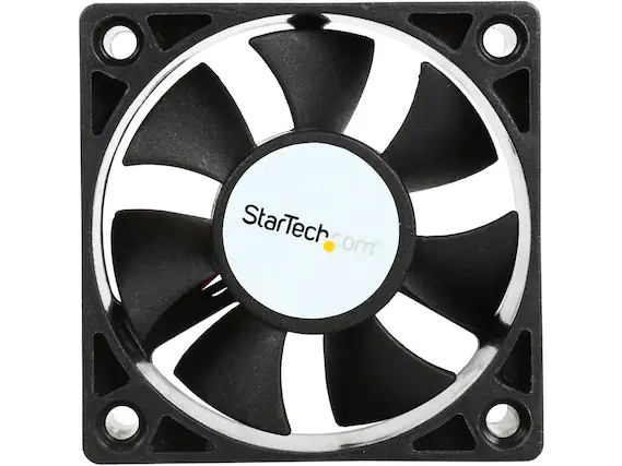 Front. StarTech.com - StarTech.com 60x20mm Replacement Ball Bearing Computer Case Fan with TX3 Connector FAN6X2TX3 (Black) - Black.