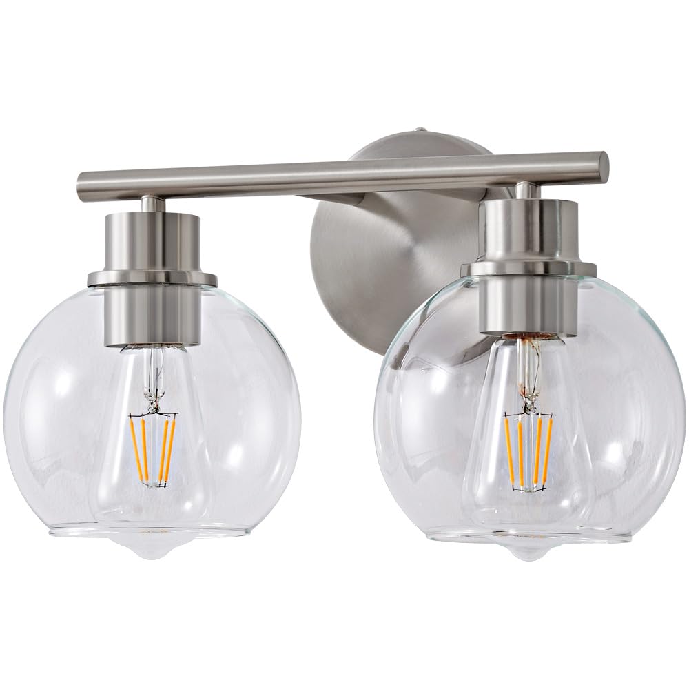 Alt View 6. Cedar Assembly - Bathroom Light Fixtures Over Mirror s Vanity With Clear Glass Shade Inch Modern Brushed Nickel Lights Wall - Black 5 light-clear glass shade.