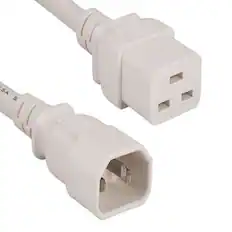 Front. Sanoxy - SANOXY Cables and Adapters; 4ft 14 AWG 15A 250V Power Cord (IEC320 C14 to IEC320 C19), White - White.