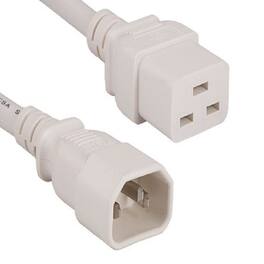 Sanoxy - Cables and Adapters; 4ft 14 AWG 15A 250V Power Cord (IEC320 C14 to IEC320 C19) - White