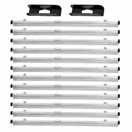 AdirOffice - 30" Aluminum Blueprint File Clamp Hanging Clamps, 12/Pack - Gray