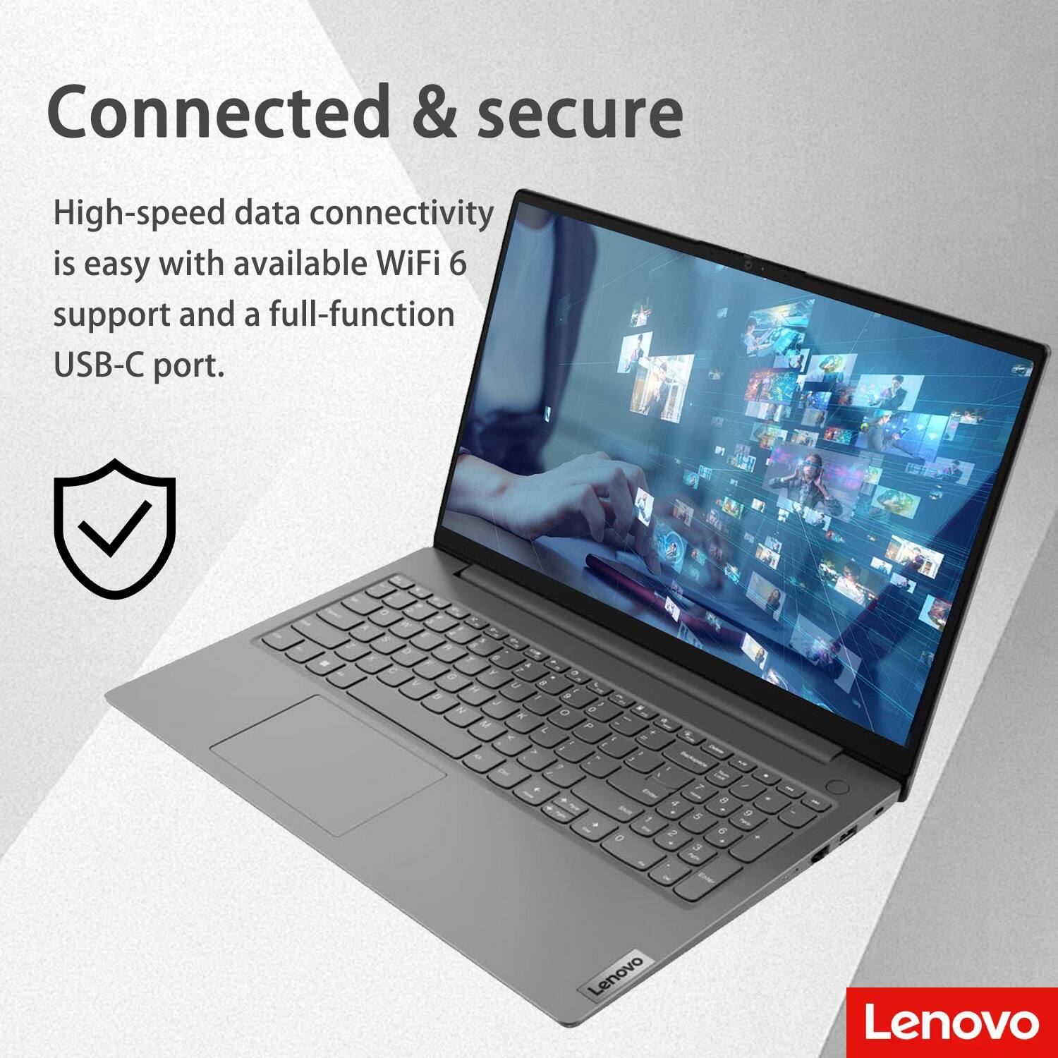 Connected & secure

High-speed data connectivity is easy with available WiFi 6 support and a full-function USB-C port.