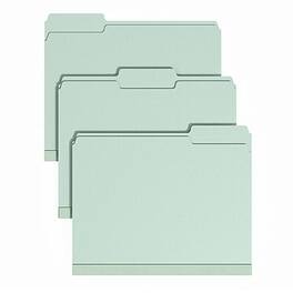 Staples - Heavy Duty Pressboard Classification Folder, 2" Expansion, Letter Size, 25/Pack - Green