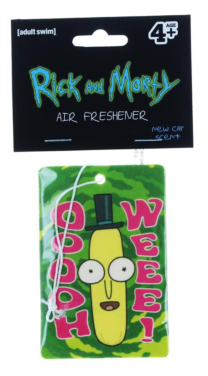 [adult swim]  
4+  
Rick and Morty  
Air Freshener  
New Car Scent  

WEE!  
GOOD!