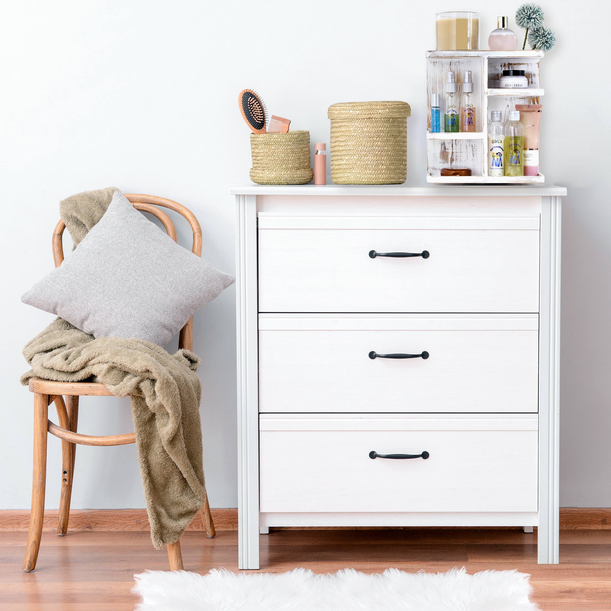 Alt View 4. Sorbus - Sorbus 360° Makeup Organizer - Bamboo Wood Make Up Storage Carousel for Cosmetics, Skin Care, Bathroom Storage - Gray.