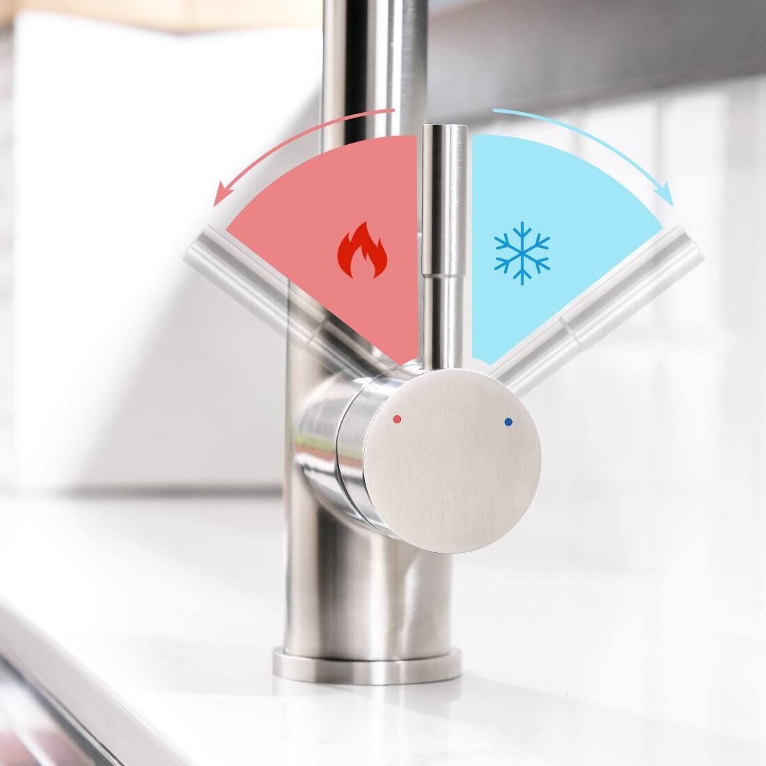 Angle. Boyel Living - Contemporary Single Handle Gooseneck Pull Down Sprayer Kitchen Faucet Brushed Nickel - Brushed Nickel.