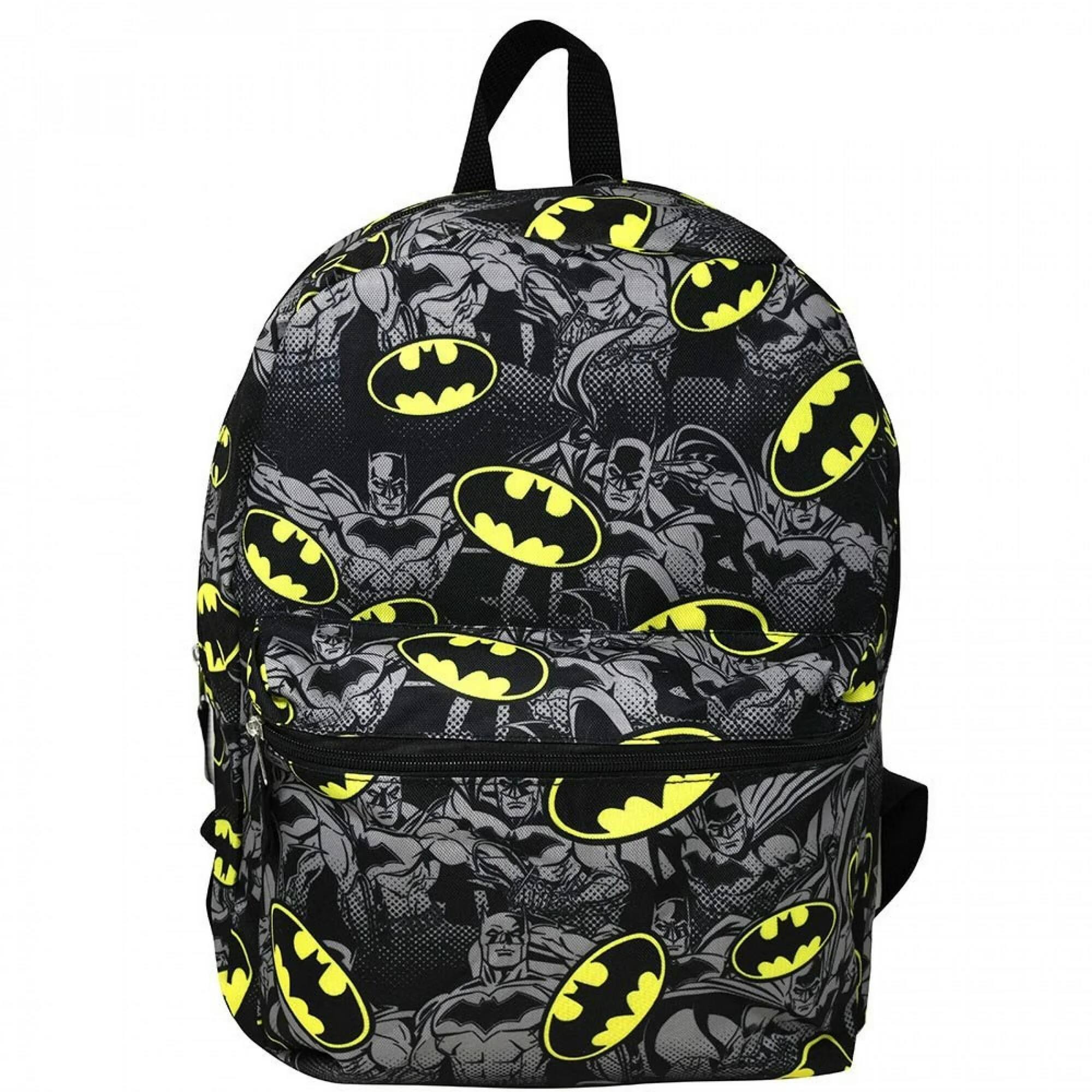 Front. Batman - Batman Bat Symbol Backpack - Black.