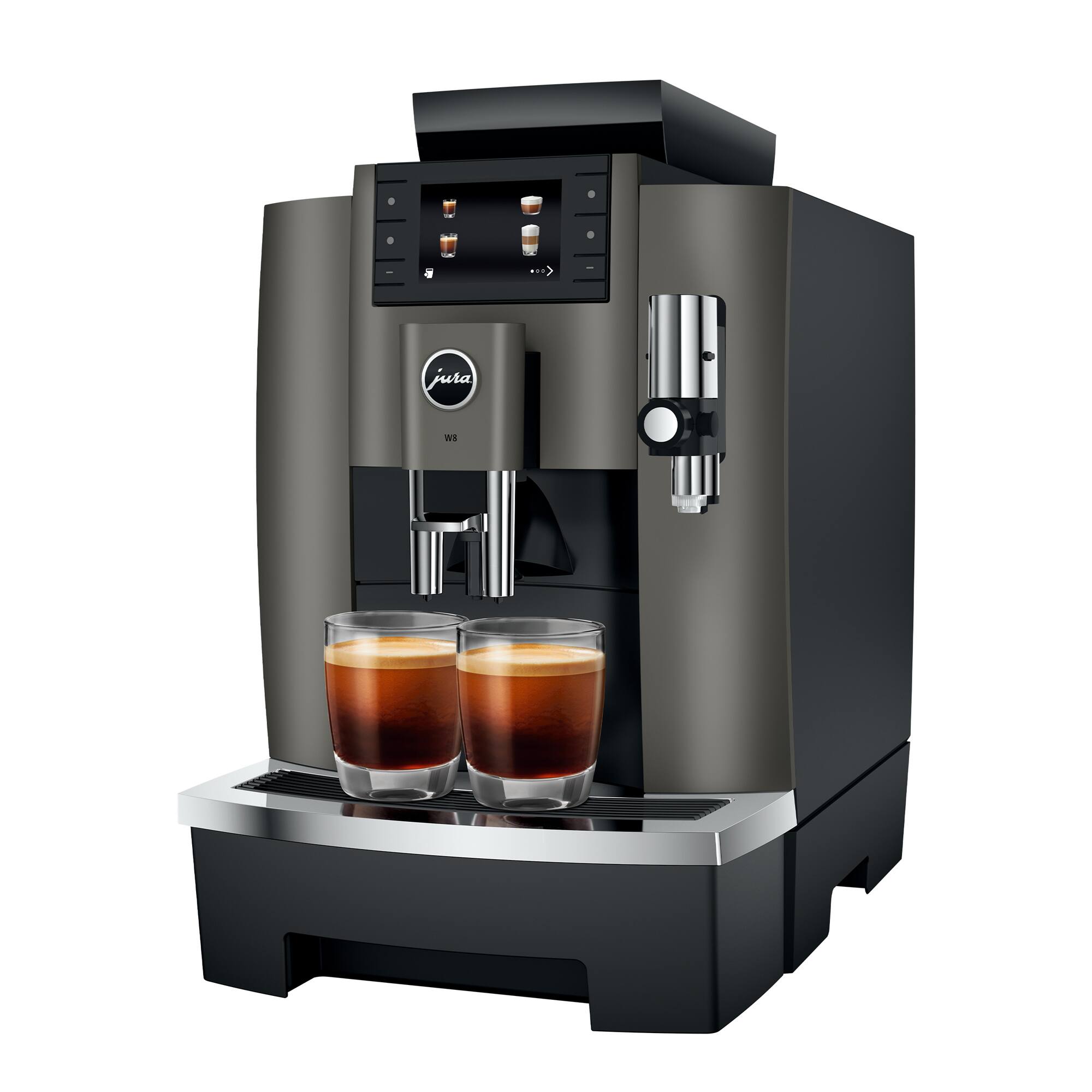 Alt View 10. JURA - W8 Automatic Coffee Machine - Dark Inox.