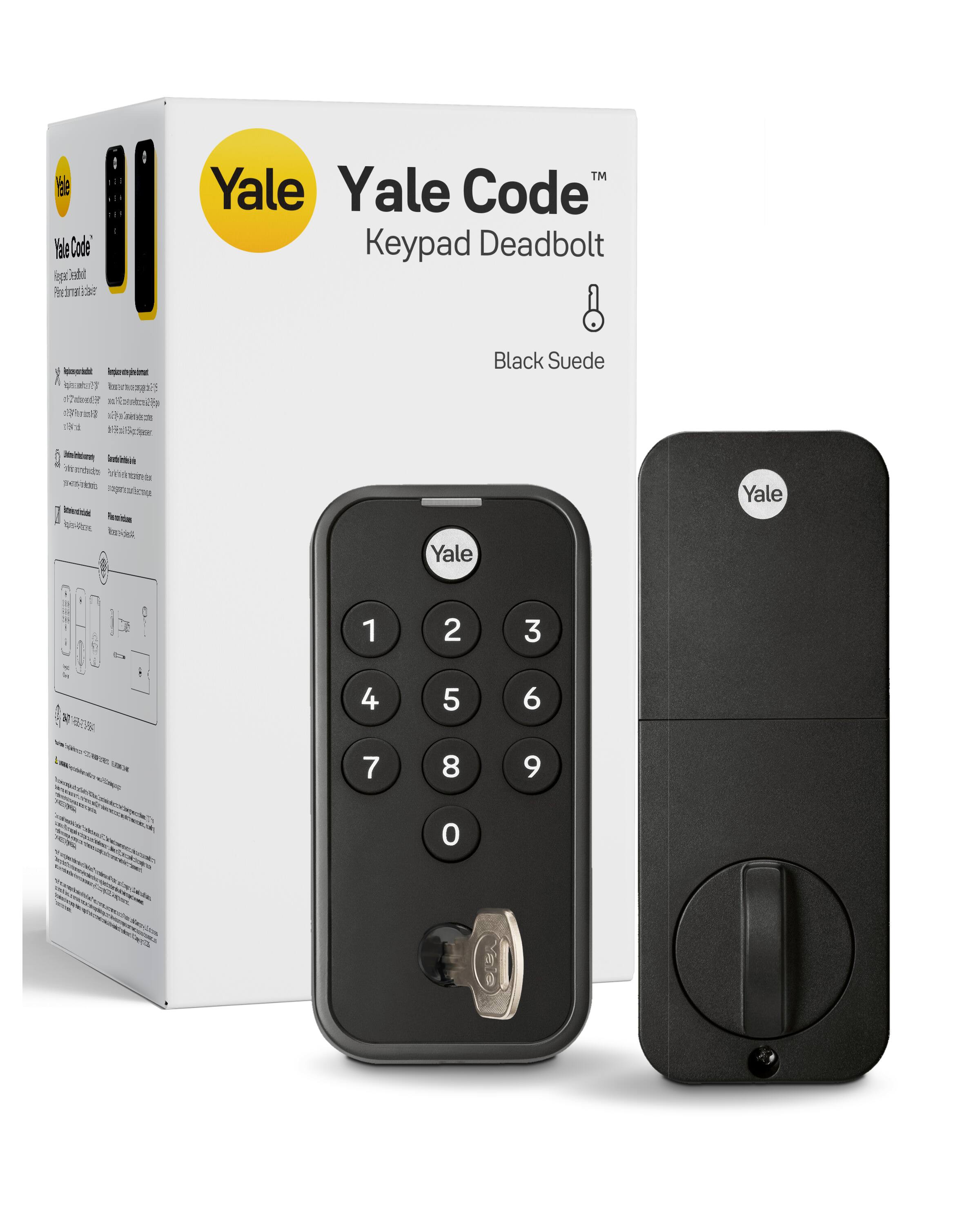 Yale Code™ Keypad Deadbolt  
Black Suede  

1  
2  
3  
4  
5  
6  
7  
8  
9  
0