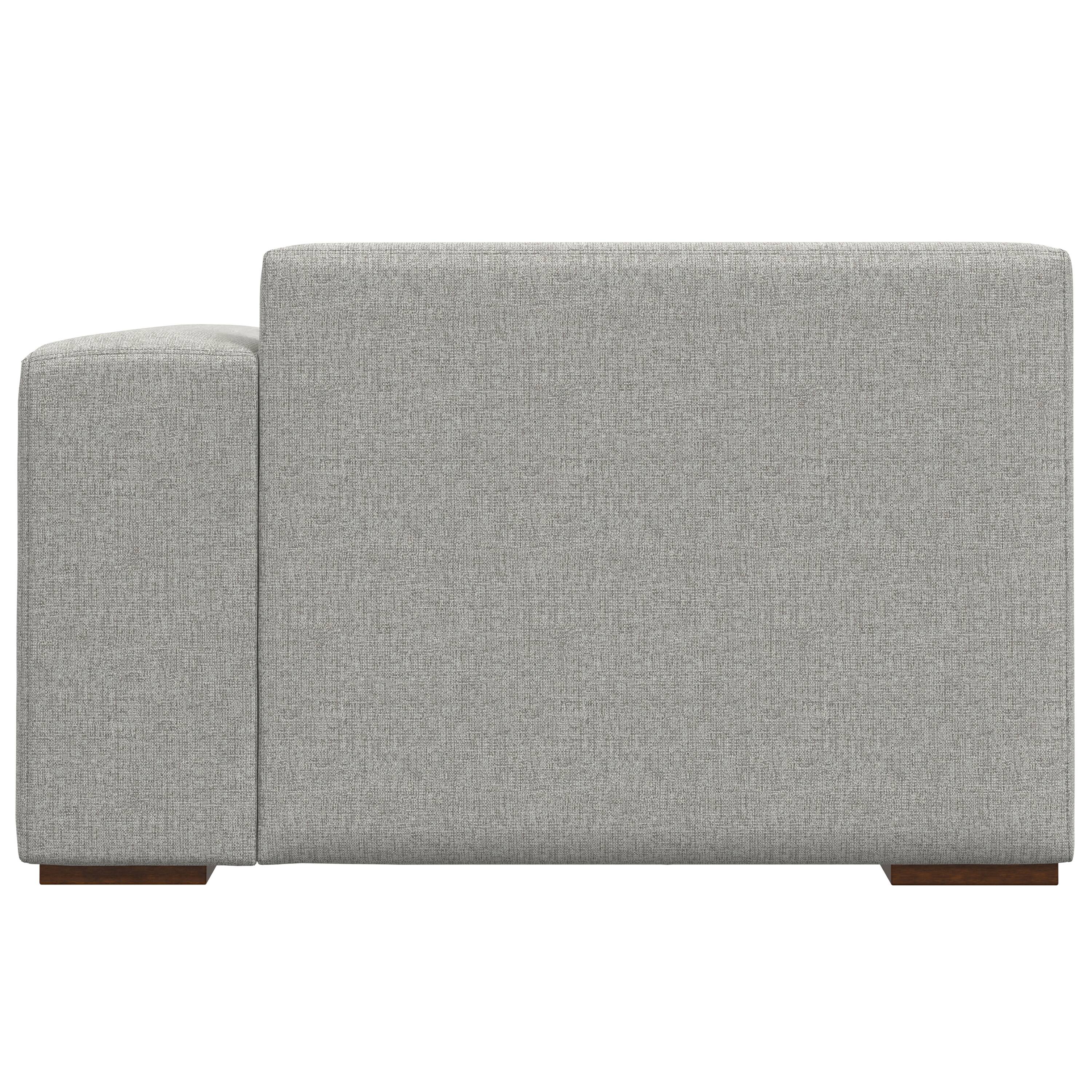 Back. Simpli Home - Rex Right Chaise Sofa Module in Tightly Woven Performance Fabric - Pale Grey.