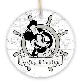OrnamentallyYou - Sailin and Smilin Quote Christmas Ornament Vintage Steamboat Willie Keepsake - Multi-colored