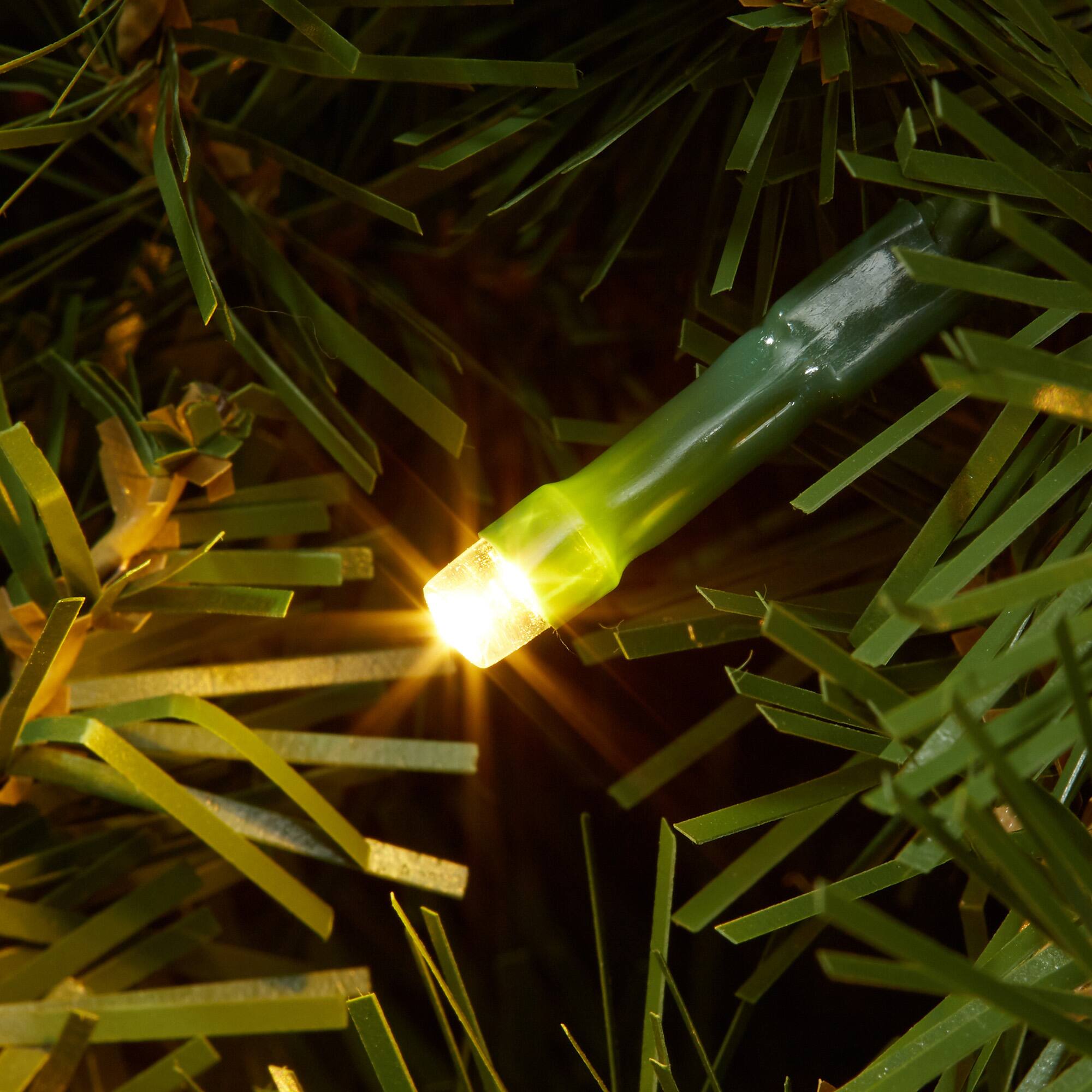Alt View 5. Casafield - Green Fir Artificial Holiday Christmas Wreath Holiday Décor - Green White Lights.