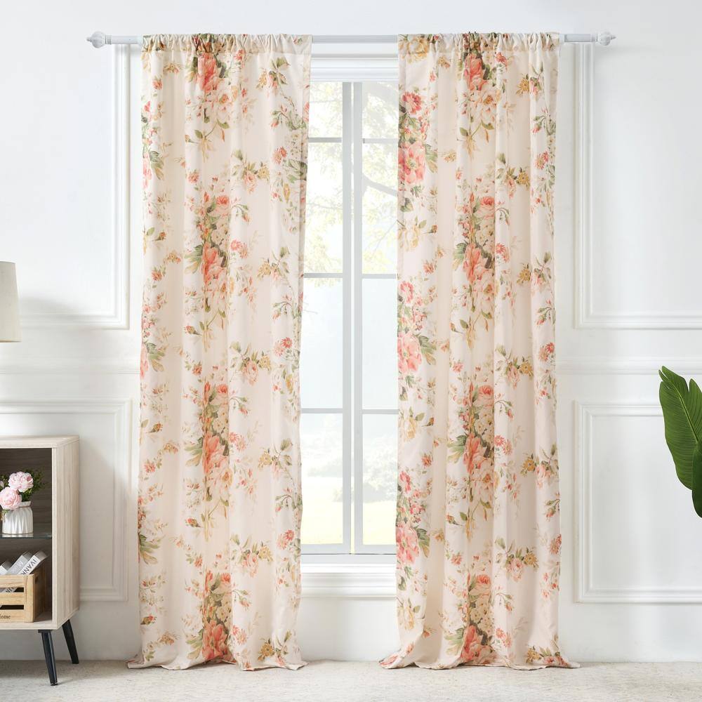 Angle. Greenland Home Fashions - Greenland Home Fashions Grace Embrace Beauty  Modern Window Treatment Panel Pair Window Each Panel 42"x84" Buttercup - Buttercup.
