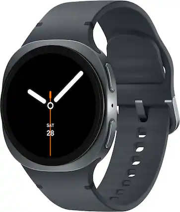 Front. Samsung - Galaxy Watch8 Aluminum Smartwatch 40mm BT - Graphite.