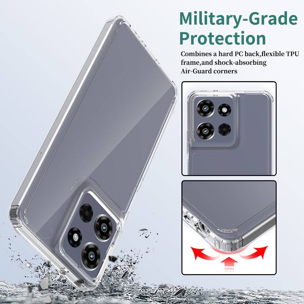 Military-Grade Protection  
Combines a hard PC back, flexible TPU frame, and shock-absorbing Air-Guard corners
