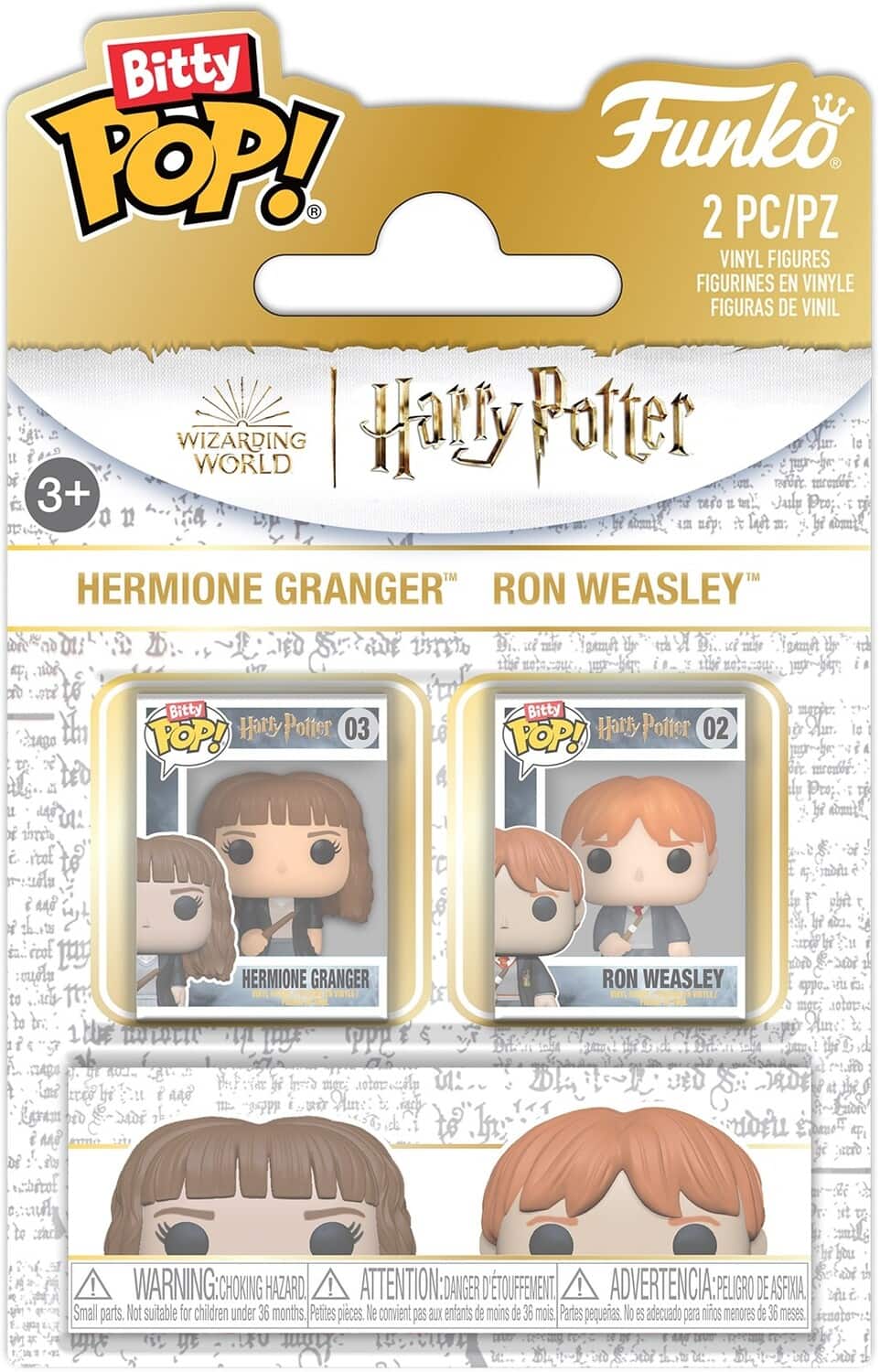 Funko Bitty POP!: Harry Potter 2-Pack - Ron & Hermione - COLLECTABLES - Multicolor